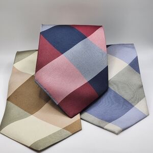100% silk IZOD ties. Bundle of 3. Red. Blue. Brown. Y2k vintage.